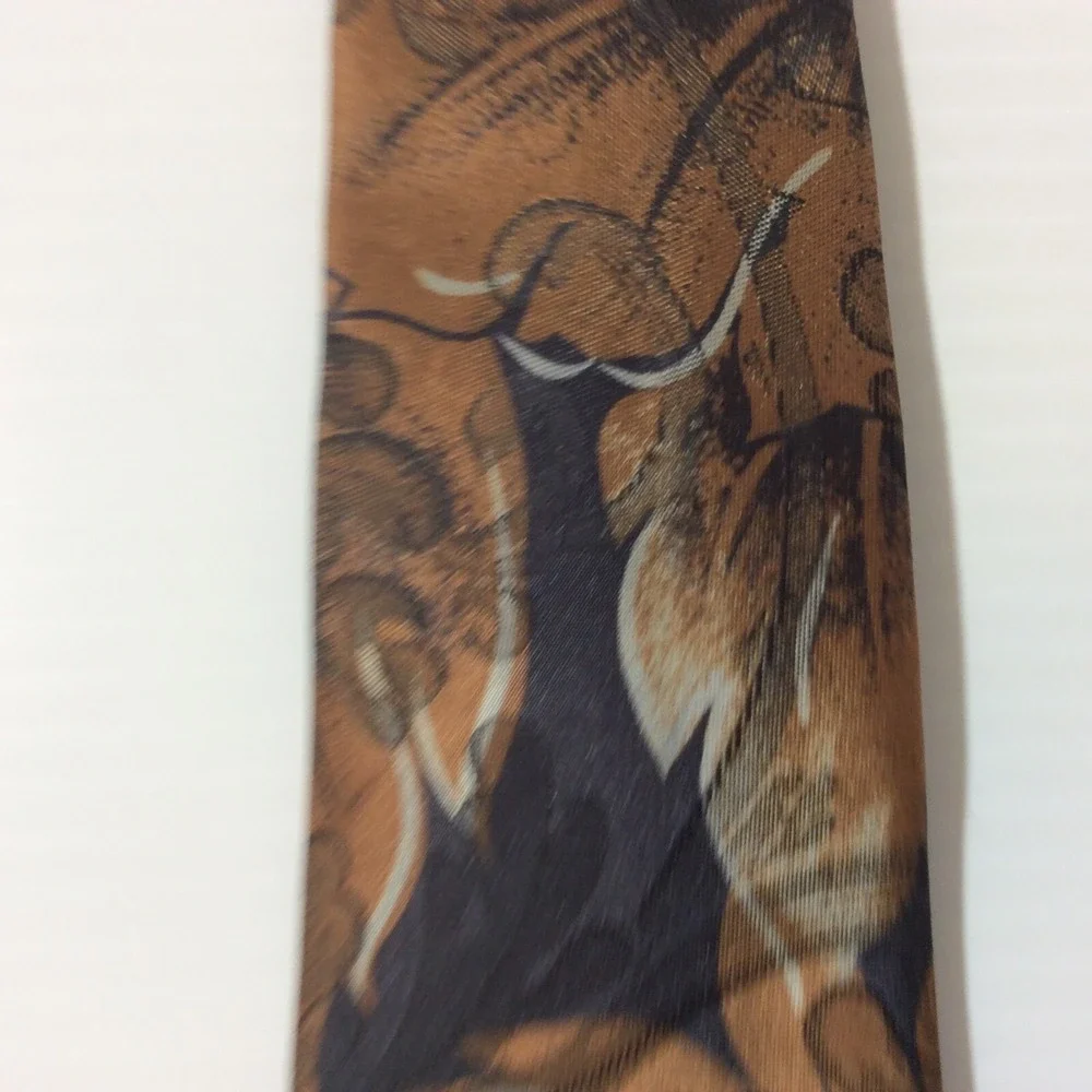 Duke MENS TIE NECKTIE 3.5 in USA Brown Black Gray